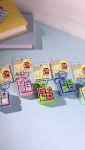 Bandai | Crayonsnew Keys Key Chainsstress-resistant Cartoon Keyboard Buttons To Kill Time and Relieve Stress Bags Decorative Gifts Anime