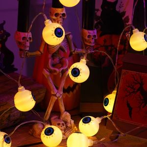 1PC Halloween Eyeball LED Lights Indoor/Outdoor Battery Operated String Lamps Haunted House Bar Holiday Party Spooky Decor