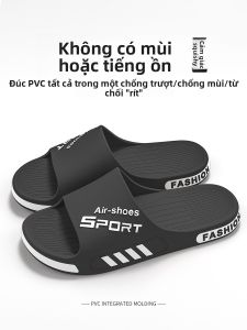 MONLEYTA | Dép nam đế PVC chống trượt chống mùi thời trang mùa hè cỡ lớn đế ngoài cao su thương hiệu cao cấp dép đi trong nhà
