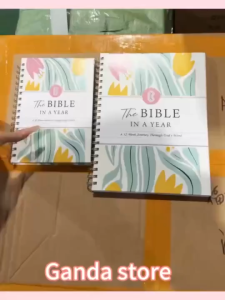 Hardcover!The Bible In A Year: A 52-Week Study Through Gods Word - Spiral Bible Study Guide 52-Week