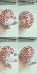 [SG SELLER]Creative Mesh Squishy Squeeze Ball Colorful Grape Water Ball Games Stress Relief Trick Toys Decompression Fidget Gifts
