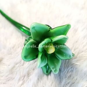 bunga kristal mekar ukuran 35cm mewah import