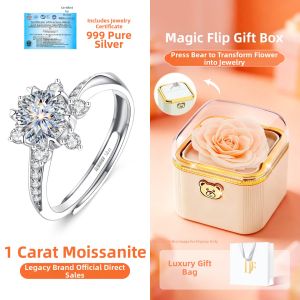 East Beauty | 999 Sterling Silver Moissanite Womens Ring Single or Couple Design