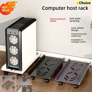 NEWAdjustable Mobile CPU Stand Ventilated Computer Tower Stand PC Tower Stand with Caster Wheels Fits Most PC Under Desk Holder