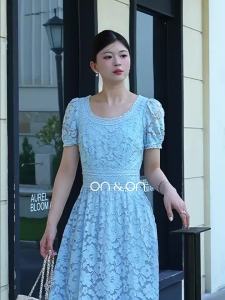 ON&ON | Lace Floral Waist-Slimming Elegance Dress