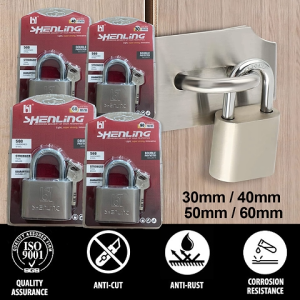 ShenLing Steel Gainer Security Padlock / Silver Lock / Mangga Kunci / 锁头 30mm 40mm 50mm 60mm