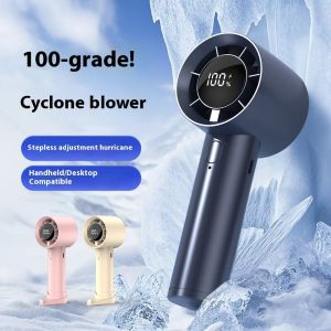 Portable Handheld Fan Portable Bladeless Mini Fan 120 Level Strong Wind Cooler in summer air cooler Cooling fan outdoor travel mini fan USB Rechargeable手持风扇