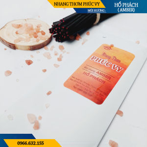 Nhang Thơm Phúc Vy Hương Hổ Phách Amber - Túi 39 Cây 28cm Ít Khói Thơm Nhẹ Dễ Chịu Không kích mũi