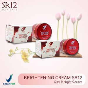 SR12 Skincare Brightening Day & Night Cream Krim Pencerah dan Pelindung Dari Sinar UV