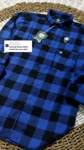 Kemeja Flanel Kotak Biru Lengan Panjang Best Seller