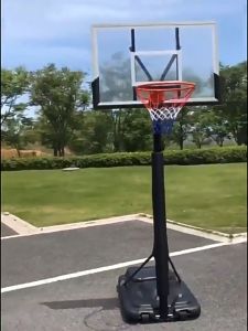 Adjustable Pro-Style Basketball Hoop with Clear Backboard & Stable Base - Portable Indoor/Outdoor Stand