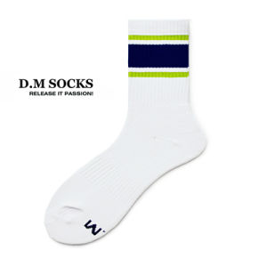 Rainbow Striped Cotton Sweat-Absorbent Badminton Socks