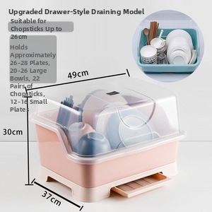 Large With Lid Dustproof Cutlery Drainer Organizer