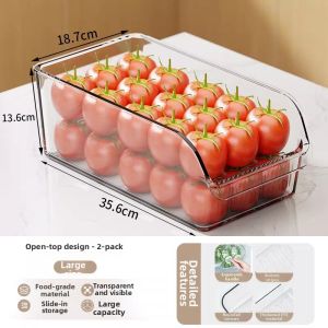 SIVASS | Food-Grade Freezer Storage Box Refrigerator Organizer