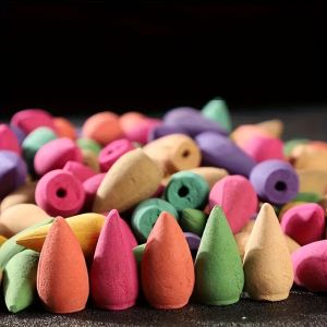 100 Backflow Incense Cones - Wood Incense Therapy Includes Meditation Incense Yoga Incense Home Incense Lavender Incense Ocean Jasmine Incense - Suitable for Waterfall Incense Burner Stand for Home Cleaning Meditation Yoga Negative Energy Purif...