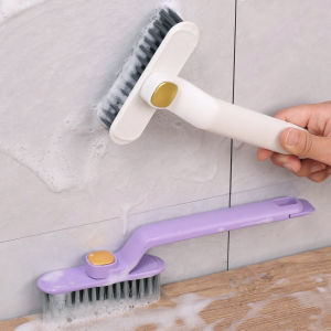 360 Degree Rotating Crevice Cleaning Brush Household Bathroom Toilet Floor Tile No Dead Corner Cleaning Tool with Clip