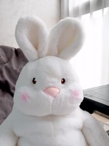 COD ตุ๊กตากระต่ายขี้เกียจ ตุ๊กตากระต่าย แบบนิ่ม สีขาว ขนาดใหญ่ ขนาด 45/65 ซม. ตุ๊กตาตัวใหญ่ ของขวัญเด็ก หมอนตุ๊กตา