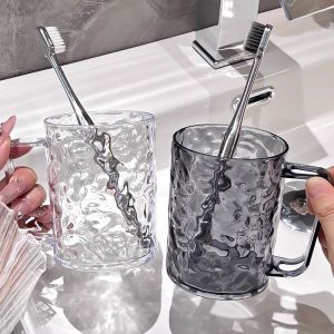 Luxury Couple Transparent Iceberg Pattern Toothbrush Cup Children Student Bathroom Accessories Dental Care Organizer Cup