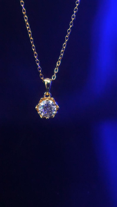 LOVETIA Kalung Moissanite Kepingan Salju Sertifikat GRA Original Aksesoris Wanita Perhiasan XMZ003