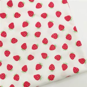 Mini Fruit Strawberry Cherry Cotton Printed Fabric Bedding Sleepwear Hairbands DIY Twill Fabric TJ22220