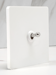 PIALT | Vintage Wall Switch Suitable for Light White/Pearl White Silver Matte Plastic Panel