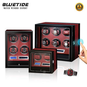BLUETIDE Watch Winder Fingerprint Unlock Watch Winder box 2/4/6 slot Luxury Automatic Watch box storage safe box Built drawer With Touch screen Watch Shake The device