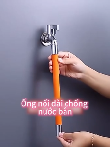 Ống nối vòi nước linh hoạt xoay 360 độ - Dài 20/30/50cm - Nước chảy thành dòng - Tặng kèm nối đa năng - Chất lượng cao Giá tốt