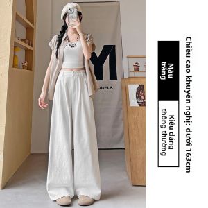 Quần ống rộng MiiOW cho nữ làm bằng lụa băng mỏng nhẹ thoáng khí cạp cao