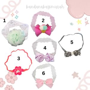 [PAKET HEMAT] [PAKET BUNDLING] IMPORT Bandana Bayi Perempuan Premium Headband Karet Rambut Bando Bayi Baby Headband Headwrap Bandana HALUS DAN NYAMAN BAGI KULIT BAYI PHT27 BISA COD