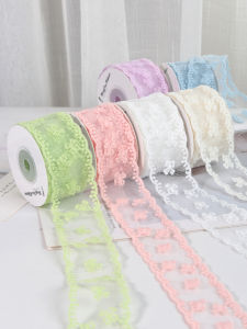 Phụ Kiện Tóc Thắt Nút Bướm Thủ Công Viền Ren Lưới Trang Trí Váy Vải Vật Liệu DIY Phụ Kiện May Vá Vật Liệu Thủ Công