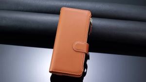 szhaiyu | Multi-Functional Crossbody Leather Wallet Case For Samsung Galaxy Z Fold 4 5 6 7 8 Ultra RFID Zipper Ring Holder Wrist Kickstand
