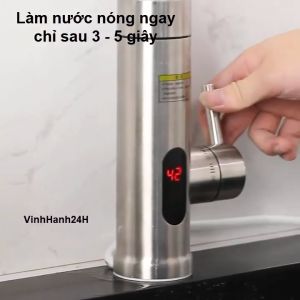 Máy nước nóng ngay tại vòi INOX 304 Vòi xả nước mềm có thể quay 360 độ và bẻ đi được nhiều kiểu tiện dụng khi sử dụng