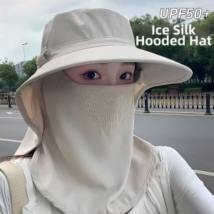 TIANZHENTONGXIU | UV Protection Hat with Neck and Face Covering Large Brim Outdoor Versatile Fishing