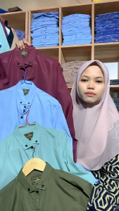 Baju polos pria lengan panjang kemeja polos pria lengan panjang premium distro kekinian