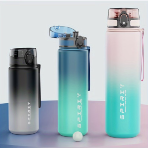 Sports Fitness Students Water Bottle Men New Cup WomenS High Appearance Convenient Sports Fitness Gradient Color Water Bottle