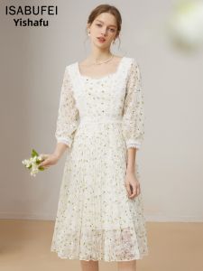 isabufei | Đầm Công Chúa Hoa Văn Ren