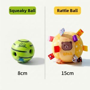 hipidog | Squeaky Pet Toy Ball Durable Chew-Resistant