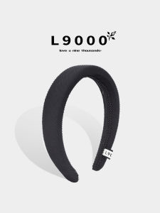 Wide Edge Hairband L9000 Black Rose Love Fashionable Korean Style Headwear High Top Fabric Hair Accessories Face Slimming