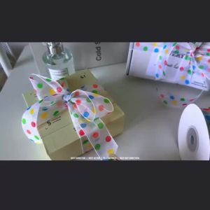 Korean Ribbon Forest Style Colorful Polka Dot Bow Decoration Cake Ribbon Wrapping Gift Cartoon Ribbon Flower Tie Chiffon Yarn