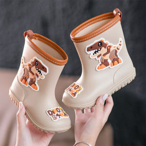 Childrens Rain Boots Anti-Slip Waterproof Shoes New Style Water Boots for Girls Kindergarten Kids Baby Toddler Nursery Rain Shoes