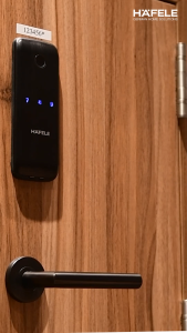 Hafele Smart Door Lock Pintu Digital ER6300 Fingerprint Black - Kunci Pintu Digital