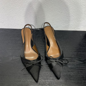French Heeled Sandals T-Strap Pointed Summer
