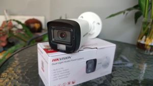 HIKVISION iDS-7216HQHI-M1/S 16CH 1 ตัว กล้องวงจรปิด DS-2CE16D0T-LFS (3.6mm) (16PACK) ฟรีสานแลน utp cat5a 100m + Balun HD202P 16ชิ้น