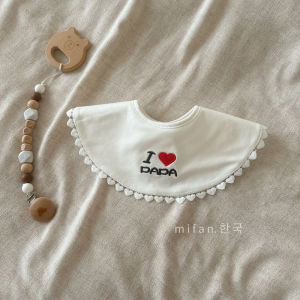 Korean Style Baby Bibs Pure Cotton Soft Spill-Proof Rotatable Feeding Neck Warmer for Newborns And Infants Cute Baby Bandanas