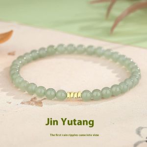 Tinytrends Vòng tay ngọc bích ánh sáng sang trọng Thiểu Số tinh tế giả Hetian Vòng tay ngọc bích nước nắng chuỗi