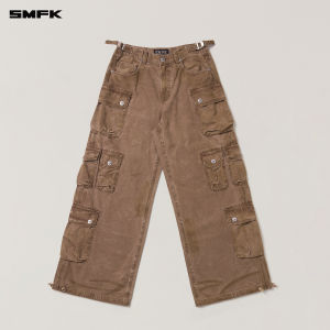 SMFK | Hand-dyed Tapered Multi-pocket Retro Washed Work Pants
