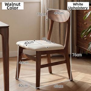 ZHUSHANXIA | Solid Wood Backrest Soft Cushioned Dining Chair