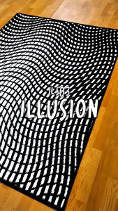 ILLUSION Karpet Lantai 210x300 Motif 03 Black White