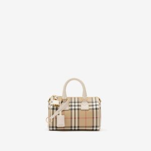Burberry | Mini Checked Bowling Bag Multicolor