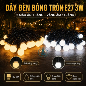 Dàn đèn LED ngoài trời Chống nước IP65 Chống vỡ 3W Cáp cao su/PU Thay được bóng Decor